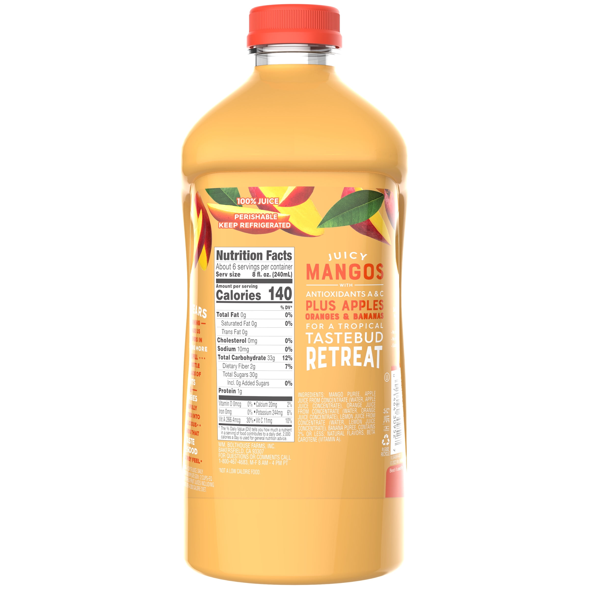 Buy Bolthouse Farms Amazing Mango Fruit Juice Smoothie, 52oz Online at