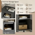 thumbnail image 4 of Gymax Ensemble de 2 Tables de Chevet Compactes avec Étagère Ouverte et Armoire, 4 of 7