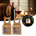 thumbnail image 1 of Kraft Gift Boxes, Stable Foldable 25 Count Kraft Wine Bottle Box Practical Beautiful Reusable  for Wedding, 1 of 8