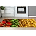 thumbnail image 2 of Modern Rug, Pattern Rugs, Car Mat Rug, Basil Rug, Popular Rugs, Italian Pasta Rug, Tomatoes and Basil Rug, Indoor Rugs, Kitchen Rug, 3.3'x6.5' - 100x200 cm, 2 of 7