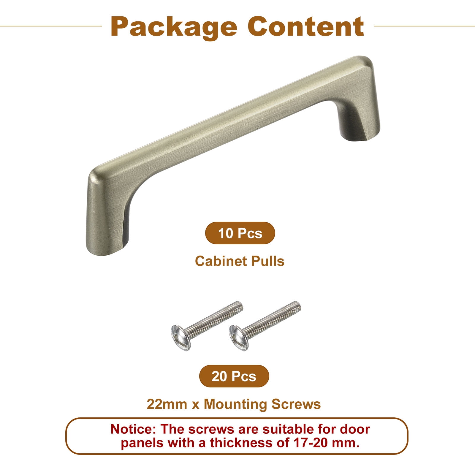 Unique Bargains Durable Aluminum Alloy Cabinet Pulls for Kitchen Applications 4" Bronze