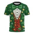 thumbnail image 1 of Xuyuer Women's St. Patrick's Day Printed Round Neck Solid Color Short Sleeve Casual Loose Top, Holiday Graphic Tee for Festival Celebration, Party Outfits and Irish Pride Apparel, 1 of 8