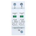 thumbnail image 2 of 2P 40kA Magnetic Blowing Surge Protection Device with 20kA Rated Current, 420V Level 2 Rail-Mounted Electrical Protection Module, High-Conductivity Thunder Arrestor with HD Glass, Durable & Safe, 2 of 6