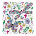 thumbnail image 3 of Ambesonne Butterfly Shower Curtain, Paisley Dragonfly, 69"Wx75"L, Multicolor, 3 of 5