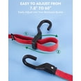 thumbnail image 3 of Ligas Elásticas Ajustables LuckyStraps 60 cm con Ganchos 6 Piezas Rojas, 3 of 7