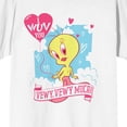 thumbnail image 7 of Looney Tunes Tweety My Tweet Heart Crew Neck Short Sleeve Women's White T-shirt, 7 of 7
