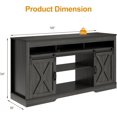 thumbnail image 2 of RoyalCraft TV Stand for 65+ Inch TV: Farmhouse Entertainment Center with Storage, Wood TV Console Cabinets with Sliding Barn Door, Tall Media with Adjustable Shelves for Living Rooms, Gray, 2 of 15