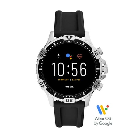 Fossil 5th Generation Garrett HR Men's Smartwatch - Black Silicone - Powered