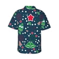 thumbnail image 4 of Xecao Christmas print Hawaiian shirt - a stylish short-sleeve button-down for men, perfect for casual beach and tropical outings., 4 of 9