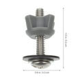 thumbnail image 6 of ELAYARD 2Pcs Toilet Seat Bolt Hinges ABS Iron Toilet Fixings for Easy Replacement, 6 of 6