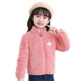 thumbnail image 2 of Generic Toddler Kids Baby Outwear Long Sleeve Round Neck Solid Color Jacket Zipper Hooded Windproof Long Sleeve Coats for Girls Or Boys for Holiday Winter Party Christmas（11-12 Years Pink）, 2 of 6