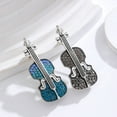 thumbnail image 3 of Yesbay Violin Pin Badge Rhinestone Violin Brooch Metal Lapel Pins Stunning Miniature Brooch for Women Men Clothes Hats Badges Jewelry Accessories, 3 of 8
