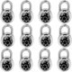 thumbnail image 1 of Combination Lock, Standard Combination Padlock with Dial, 12-pack; Black Dial, 5 cm Wide., 1 of 4