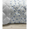 thumbnail image 3 of Floral Down Alternative Comforter, Small Spring Flowers on Blue Background Romantic Retro Pattern, Microfiber Quilt for All Season, 5 Sizes, Blue Violet Pale Blue, by Ambesonne, 3 of 3