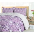 thumbnail image 5 of Ambesonne Retro Duvet Cover Set, Digital Floral Design, 2-Calking, Lilac and Lavender, 5 of 7