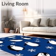 thumbnail image 2 of ODIKA 6'x9' Machine Washable Non-Slip Area Rug, Iceberg Explorer Adventure Design Floor with Arctic Wildlife High Traffic Rug with Pad, Blue, 720966, 2 of 8