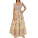 thumbnail image 1 of Vestido de Verano para Mujeres Sexy Moda Plegado Impresión sin Mangas Vestido de Cuello en V Poliéster, Falda Casual para la Playa Y la Fiesta, 1 of 7