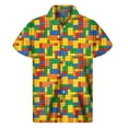 thumbnail image 4 of Camisa hawaiana informal de playa para hombre, camisa informal de calle para exteriores, uso diario, de otoño, de manga corta, abotonada, camisetas con rompecabezas en 3D, 4 of 5