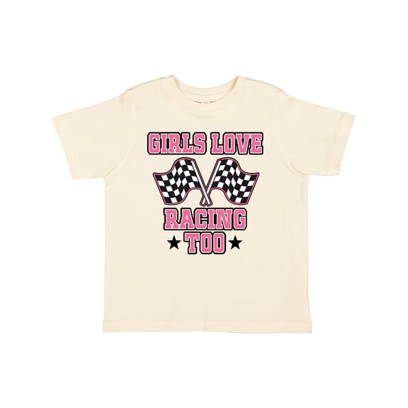 Inktastic Girls Love Racing Rally Flags Girls Toddler T-Shirt
