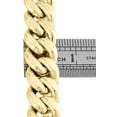 thumbnail image 4 of Mens 10K Yellow Gold 3D Hollow Miami Cuban Link Chain 15mm Box Clasp 24 Inch, 4 of 5