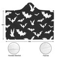 thumbnail image 3 of Wearable Blanket,Halloween Bat Pattern Hooded Wearable Flannel Blanket for Adults & Teens,Winter Poncho Shawl Wrap Cape Cozy Anti-Pill,60"x80", 3 of 5