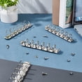 thumbnail image 6 of 4Pcs 6 Holes A7 Ring Binder Mechanism Replacement Kit with Screws Stainless Steel Colour Metal Loose-Leaf Binder Mechanism Spine Comb for Loose-Leaf Notebook Binder Planner, 6 of 7