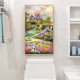 thumbnail image 4 of Cuadros Decorativos DIY 5D Full Drill Diamond Nature Garden House Kit de pintura redonda (WT158) Likrtyny embutido en tela, 4 of 9