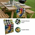 thumbnail image 5 of Farmhouse Rooster Table Runner - 70 Inch Long, Kitchen Dining Table Runner Dresser Scarves, Black Plaid Botanical Sunflower Floral Farmhouse Decor for Coffee Tables Wedding Party Banquet, 5 of 8