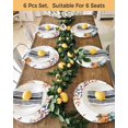 thumbnail image 4 of 13 Inch Round Placemats Set of 4, Orange Blue Grey Fall Non Slip Heat Insulation PP Table Mats, Thanksgiving Pumpkins Botanical Washable Place Mats for Kitchen Dining Party Table Decor, 4 of 7