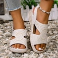 thumbnail image 2 of Women's Orthopedic Wedge Walking Sandals Beach Comfortable Arch Support Platform Casual Sandals Adjustable, 2 of 6