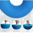 thumbnail image 4 of 1 Pcs Round Wheelchairs Seat Cushion,Portable Inflatable Hemorrhoid Seat,Donut Pillow for Bed Sores,Donut Cushion Seat with Air Pump,for Tailbone Pain Relief (15" Blue), 4 of 7