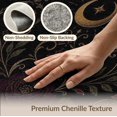thumbnail image 6 of ODIKA 5'x7' Washable Area Rug Black Gold Floral and Celestial Motif Victorian Inspired Ornate Design for Dining Room, Under Table, Home Office, Non-Slip Chair-Friendly, 6 of 7