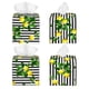thumbnail image 2 of Balery Lemons on Striped Porta Pañuelos de Cuero con Estampado – Funda Moderna Cuadrada para Caja de Pañuelos, Dispensador 5x5x5'', 2 of 7