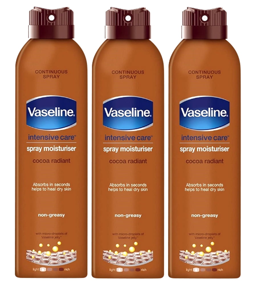 Vaseline Spray Lotion Cocoa Radiant 6.5 oz (Pack of 3)