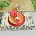 thumbnail image 4 of asddcavvf Easter Bunny Egg Pattern Linen Print Kitchen Dining Room Insulated Decorative Placemat（1）, 4 of 7