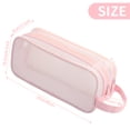 thumbnail image 3 of Rirool Mesh Pencil Case Large Capacity, Clear 2 Compartment Pencil Pouch with Zipper, Big Pen Organizer for School Supplies, Travel Makeup Bag for Girls Teens Adults Pink, 3 of 7