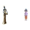 thumbnail image 1 of Figura de mujer africana,Estatua artesanal de una dama tribal africana,hecha a mano para cafetería.,Muñeca Geisha Japonesa,Muñeca geisha con kimono japonés,adorno tradicional,Estatuilla de, 1 of 8
