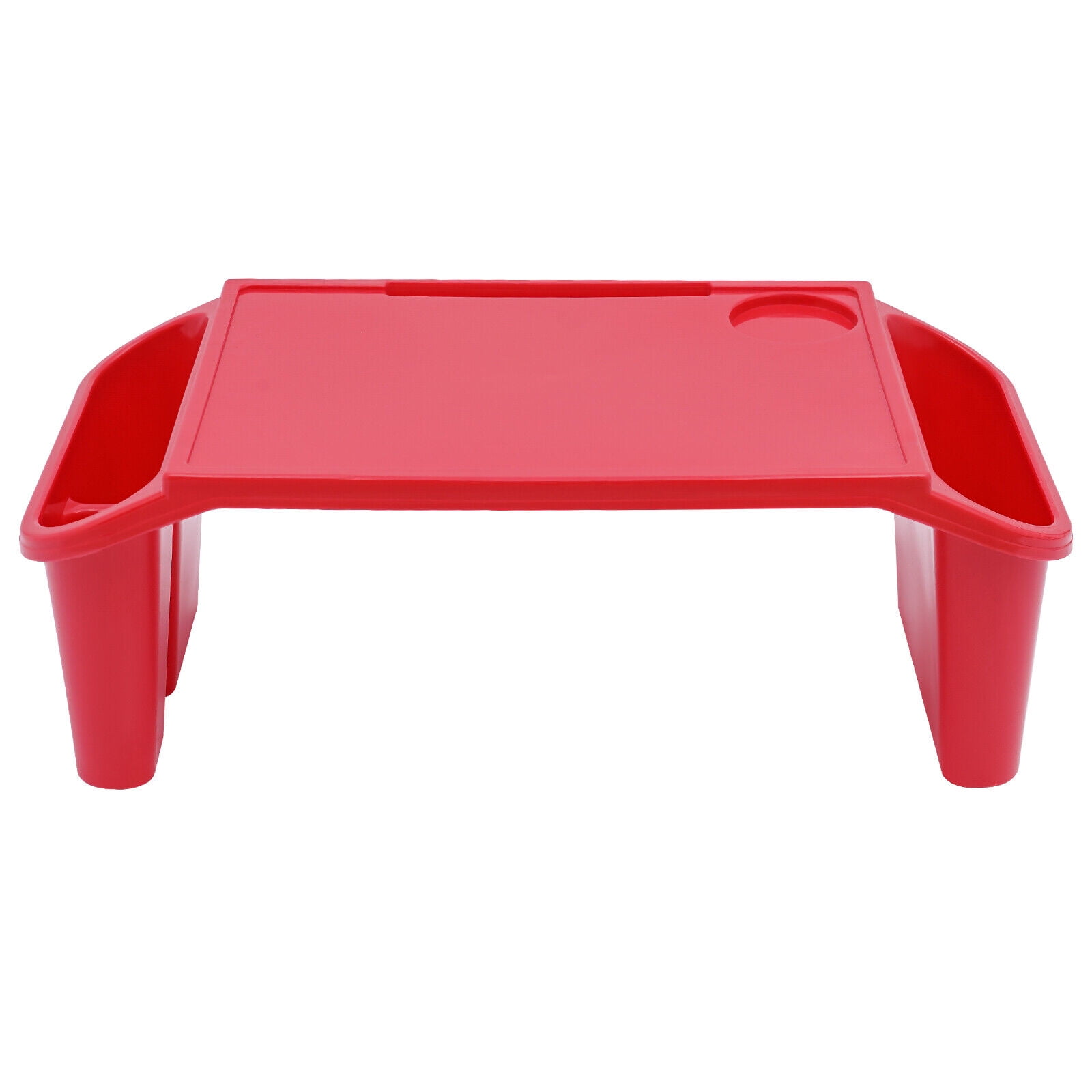 6Pcs Kids Lap Desk Tray Plastic Breakfast Laptop Trays with Side Pockets, Port