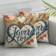 thumbnail image 3 of nygtbtfer  Winter Throw Pillow Love &amp; Light Blue Jewish Pillowcases for Couch Sofa Bed Home Winter Holiday Decor Set of 2 White, 3 of 7