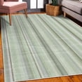 thumbnail image 3 of Stripes Decorative Rug, Abstract Ocean Inspired Palette Lines Geometrical Image Illustration, Quality Carpet for Bedroom Dorm and Living Room, 6 Sizes, Pale Green, by Ambesonne, 3 of 4