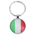 thumbnail image 1 of Creative Natinal Flag Pattern Keychain Vintage Sunflower Shape Keyring Handbag Decor Hanging Pendant for Purse Bag Car Key (Italy), 1 of 8