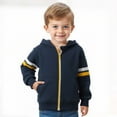 thumbnail image 2 of Fozruso Hooded Lightweight Jacket 2-3 Years,Boys Girls Hooded Jacket Kids Lightweight Zipper Pullover Windbreaker Outerwear Casual Spring Autumn Coat Blue, 2 of 4