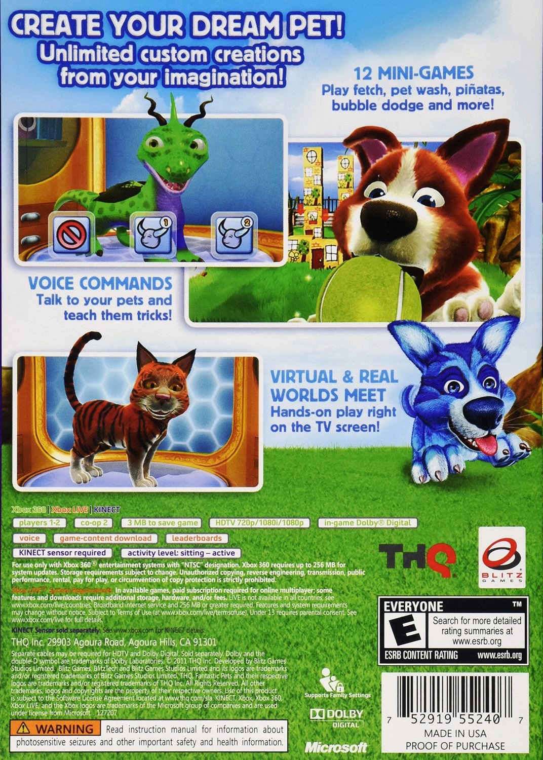 Used THQ Fantastic Pets (Xbox 360/Kinect) (Used) - image 4 of 5