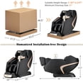 thumbnail image 2 of Resenkos Leisure Massage Chair Massage Chair, Relaxation Chair,Enjoyment 13 - 3D SL-Track Full Body Zero Gravity Massage Chair with Thai Stretch-Black, 2 of 10