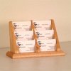 Wooden Mallet 6 Pocket Business Card Holder in Light Oak