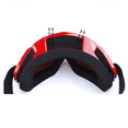 thumbnail image 4 of Gafas de motociclismo, gafas de esquí para exteriores, gafas de esquí (marco blanco espejo colorido) Rojo Verde, 4 of 5