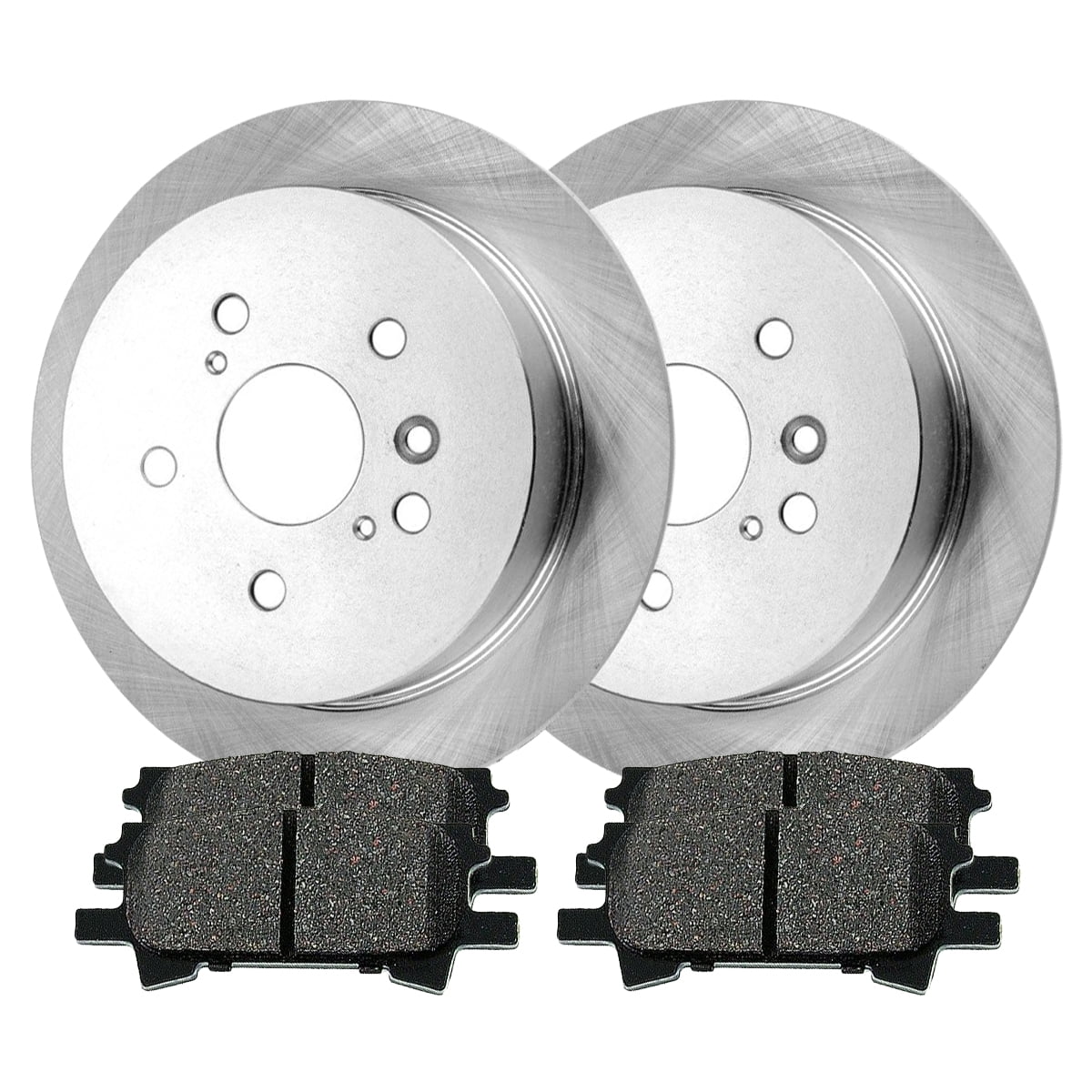 2006-2007 for Toyota Highlander 2006-2008 for Lexus RX400h 2007-2009 for Lexus RX350 ECCPP 2pcs Front Brake Rotors and 4pcs Ceramic Disc Brake Pads Fit for 2004-2006 for Lexus RX330 