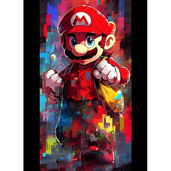 DIY 5d Diamond Painting Kits for Adults Mario Full Drill Diamond Art Kits Paint by Numbers Diamond Dots Kits for Adults Beginner