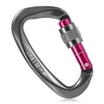 thumbnail image 1 of 25KN Screw Locking Gate Carabiner Heavy Duty D-shape Buckle Pack D-ring Carabiner Climbing Rappelling Canyoning Hammock Locking Clip, 1 of 4
