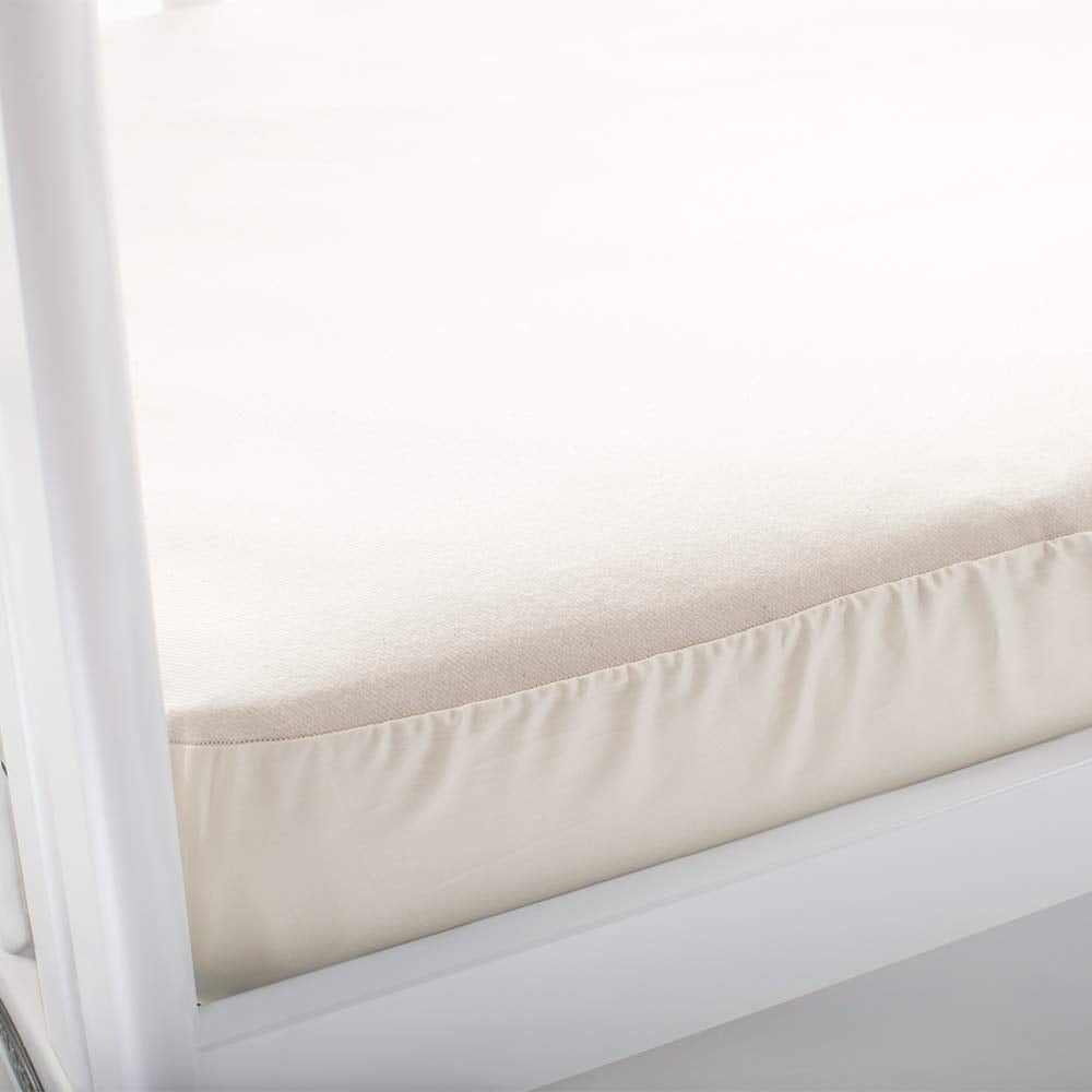 Naturepedic Organic Waterproof Crib Mattress Pad, Skin Friendly, Breathable & Absorbent Crib Mattress Protector - Removable Protector Pad for Baby and Toddler Beds - Fitted for Standard Baby Crib Siz